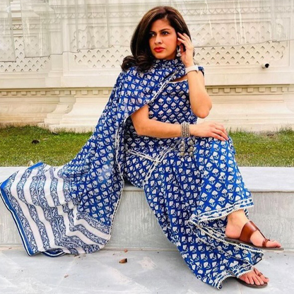 Sakhi Fashions Sitara Handblock Printed Suit Set