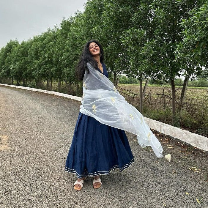 Sakhi Fashions Shades of Blue Gotta Salwar Suit