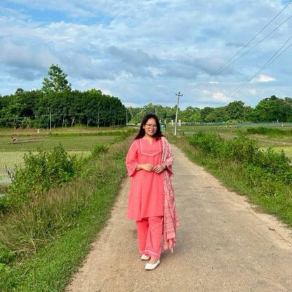 Devina Cotton Suit Set Trio