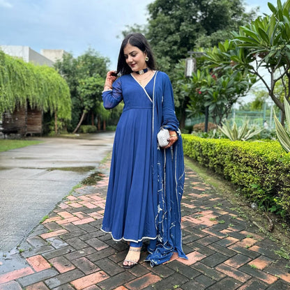 Sakhi Fashions Light Blue Georgette Suit Set