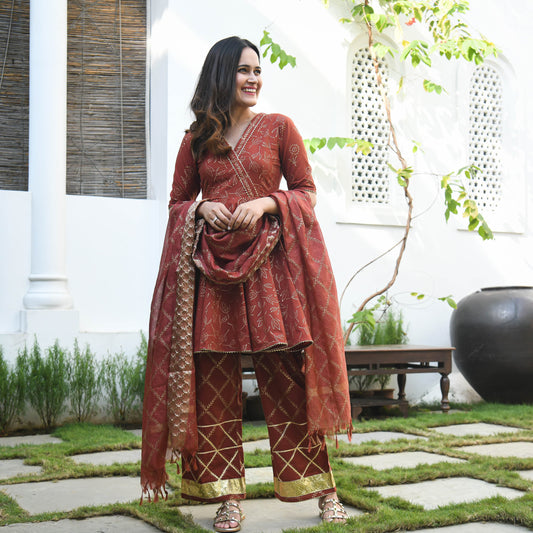 Laaibah Cotton Suit Set