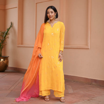 Blossoms Georgette Embroidered Suit Set