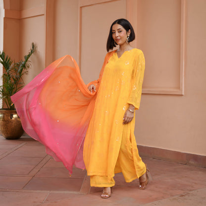Blossoms Georgette Embroidered Suit Set