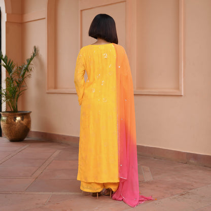 Blossoms Georgette Embroidered Suit Set