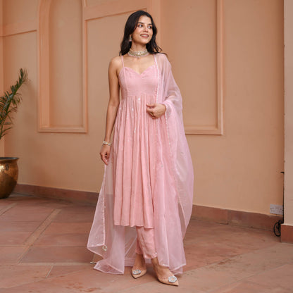 Grace Georgette Embroidered Suit Set