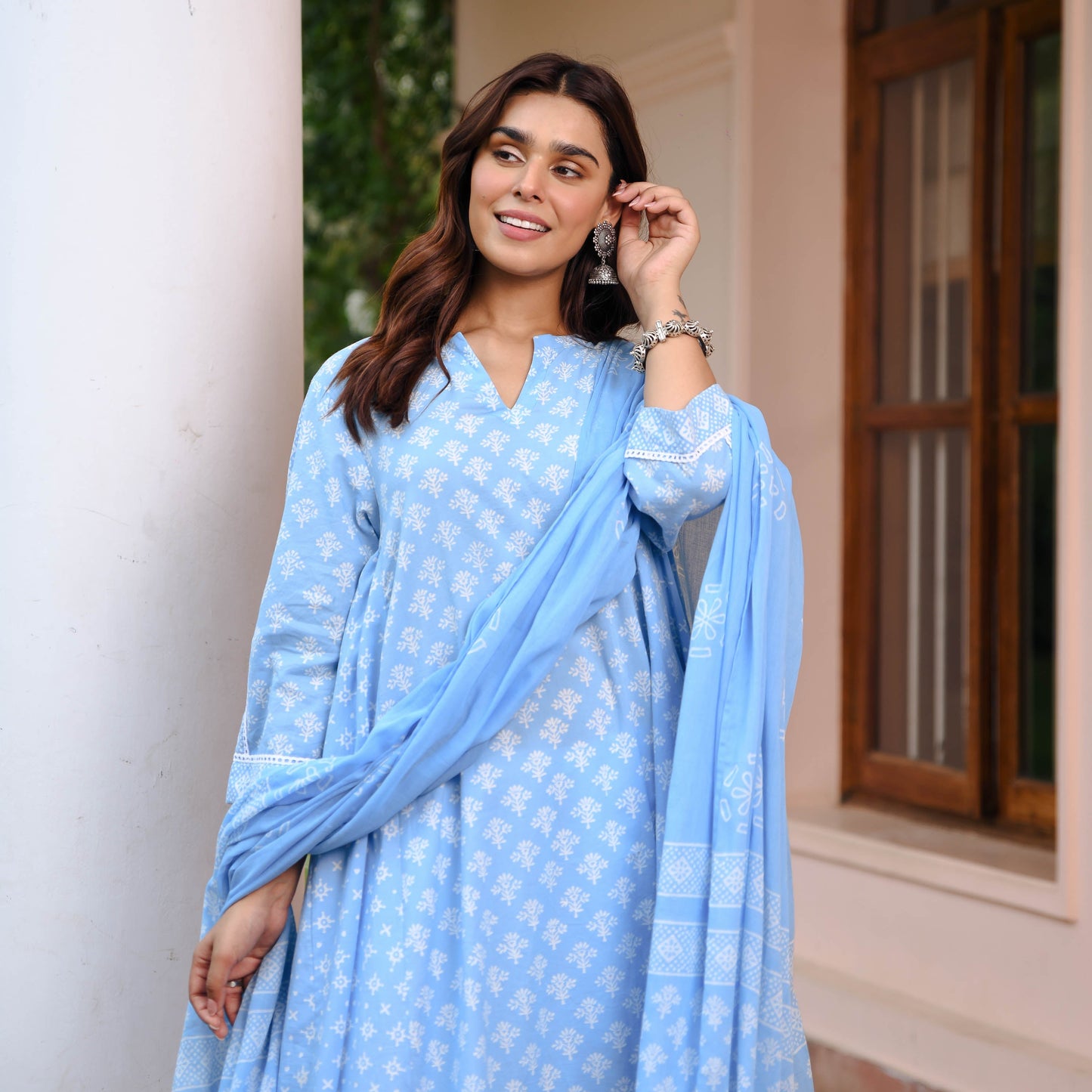Elegance Handblock Suit Set