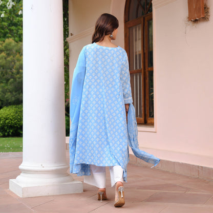 Elegance Handblock Suit Set