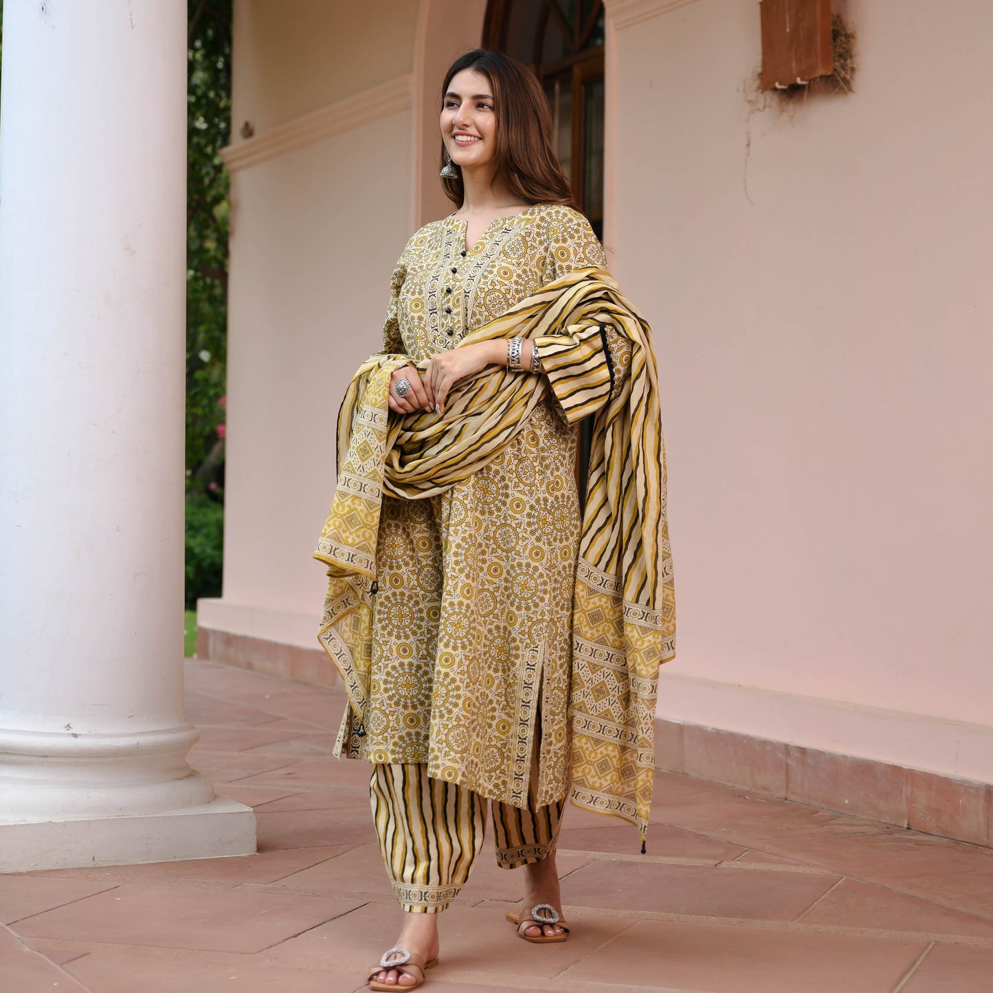 Heritage Handblock Suit Set