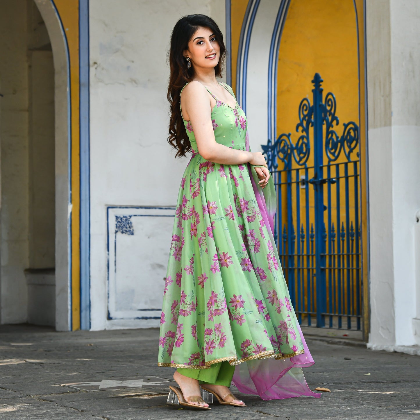 FLORAL JAAL SUIT SET