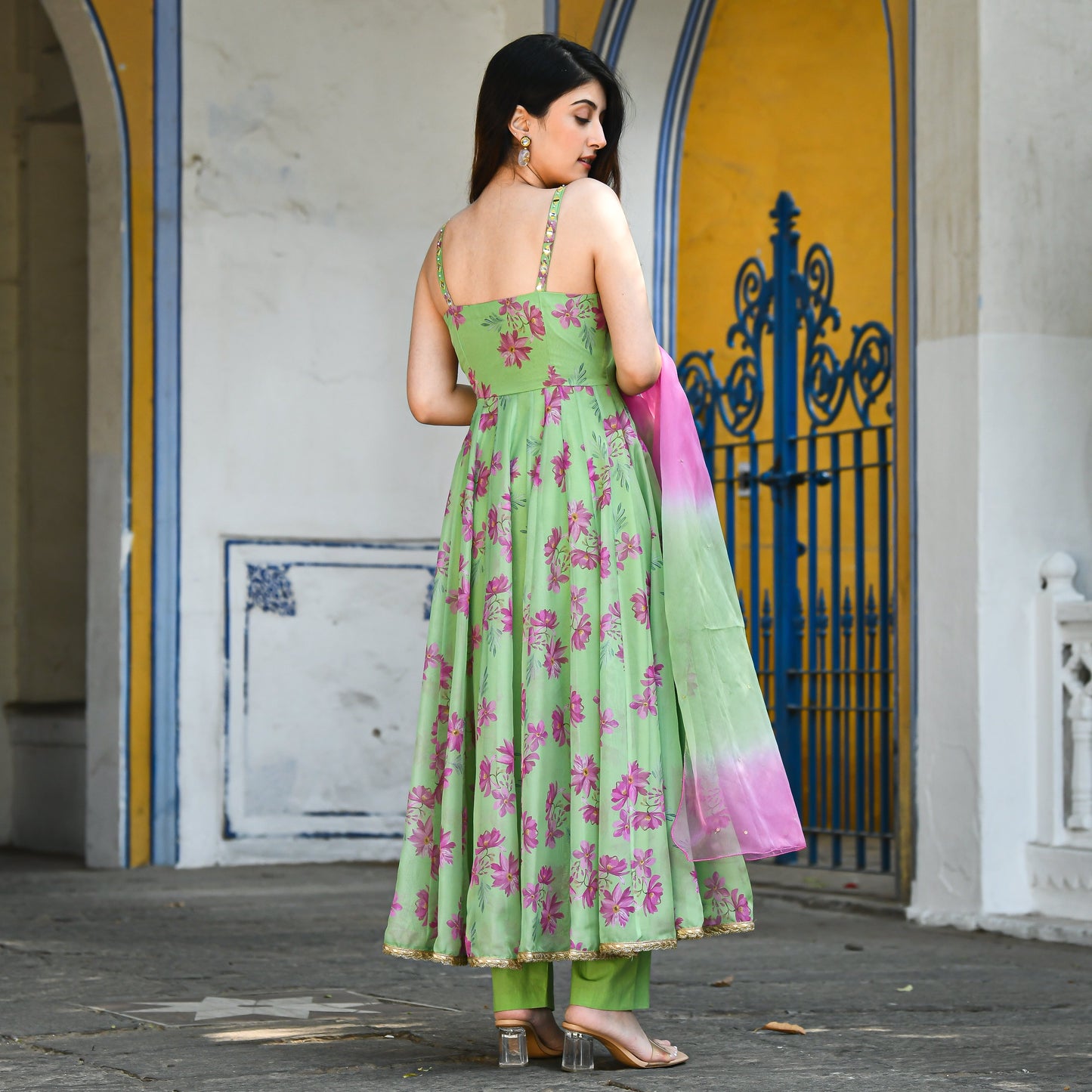 FLORAL JAAL SUIT SET