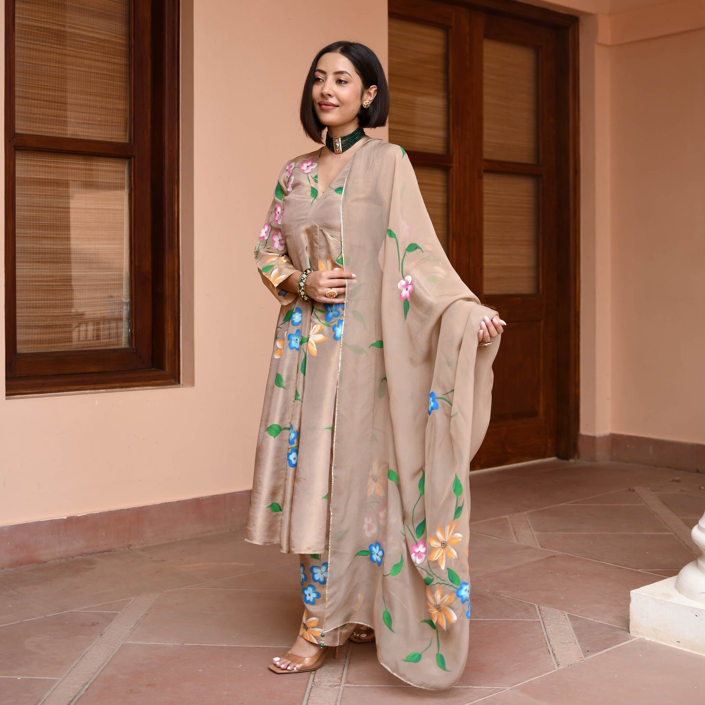 Nitya Tissue Silk Suit set