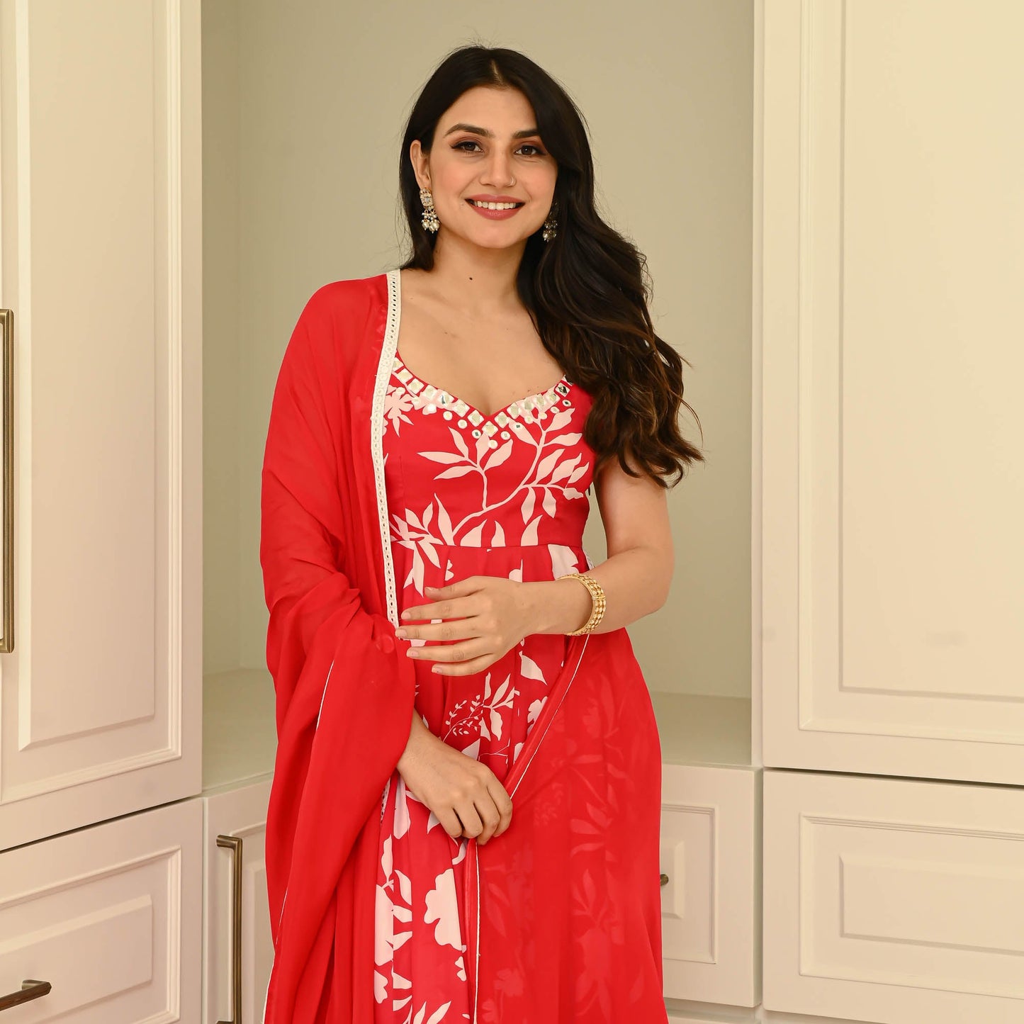 Sakhi Fashions Bright Floral Muslin Suit Set
