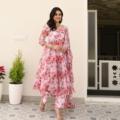 Sakhi Fashions Organza Printed Suit Set