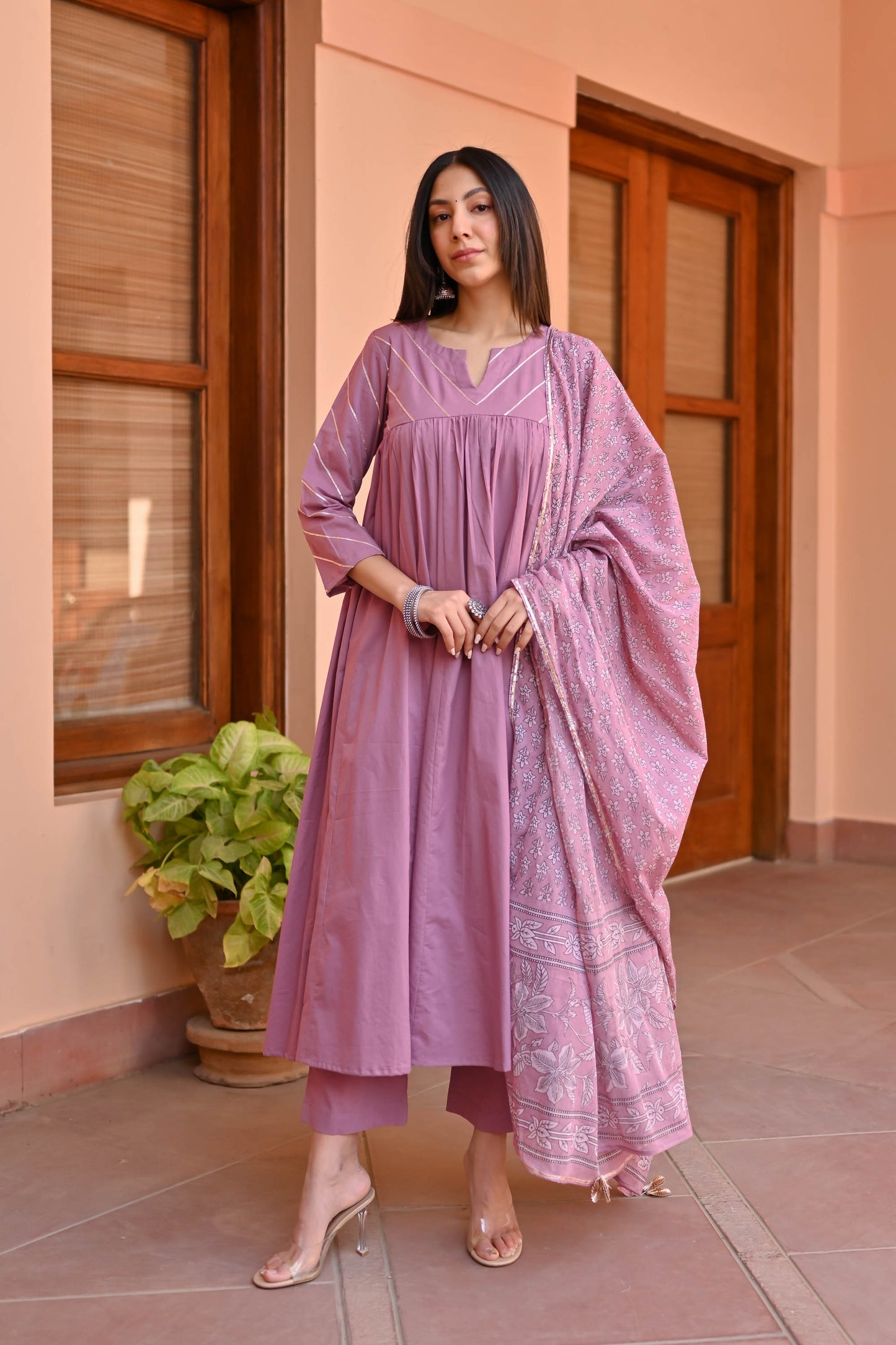 Cotton Majesty Trio Suit Set