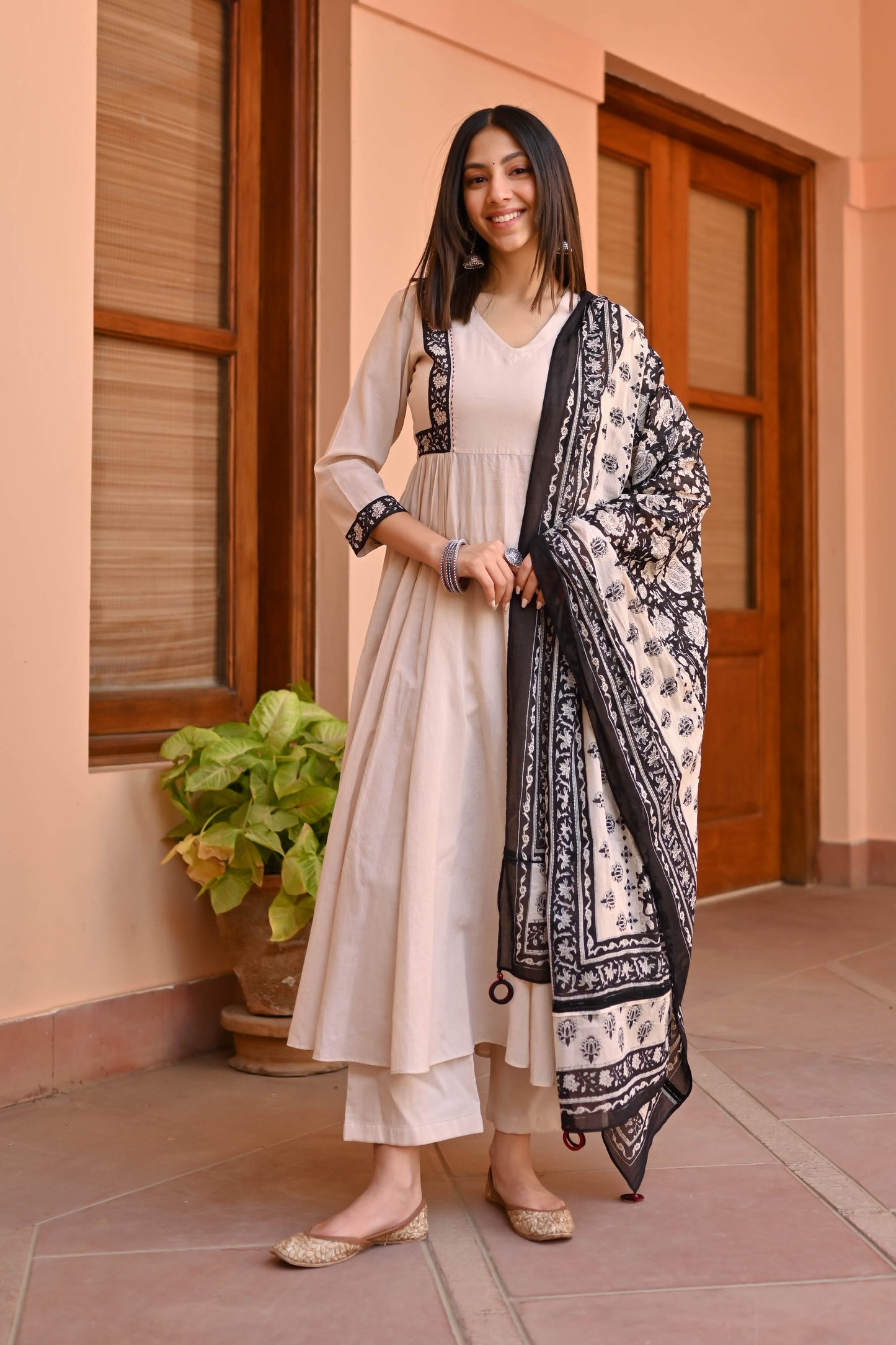 Rose Cotton Suit Set Trio