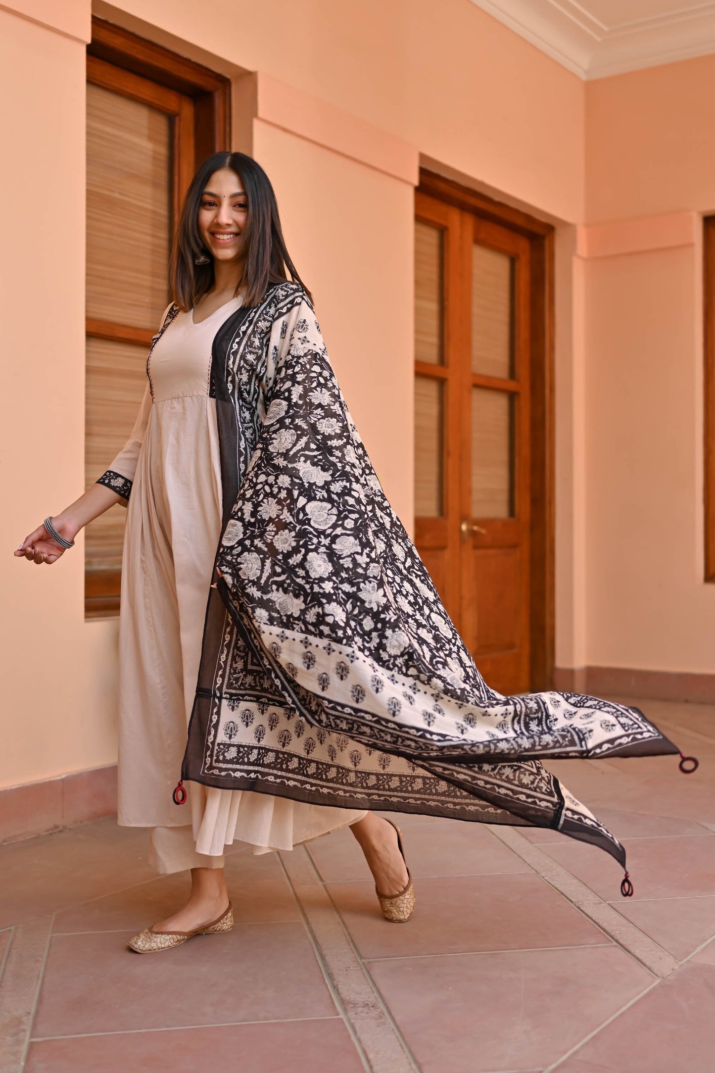 Rose Cotton Suit Set Trio
