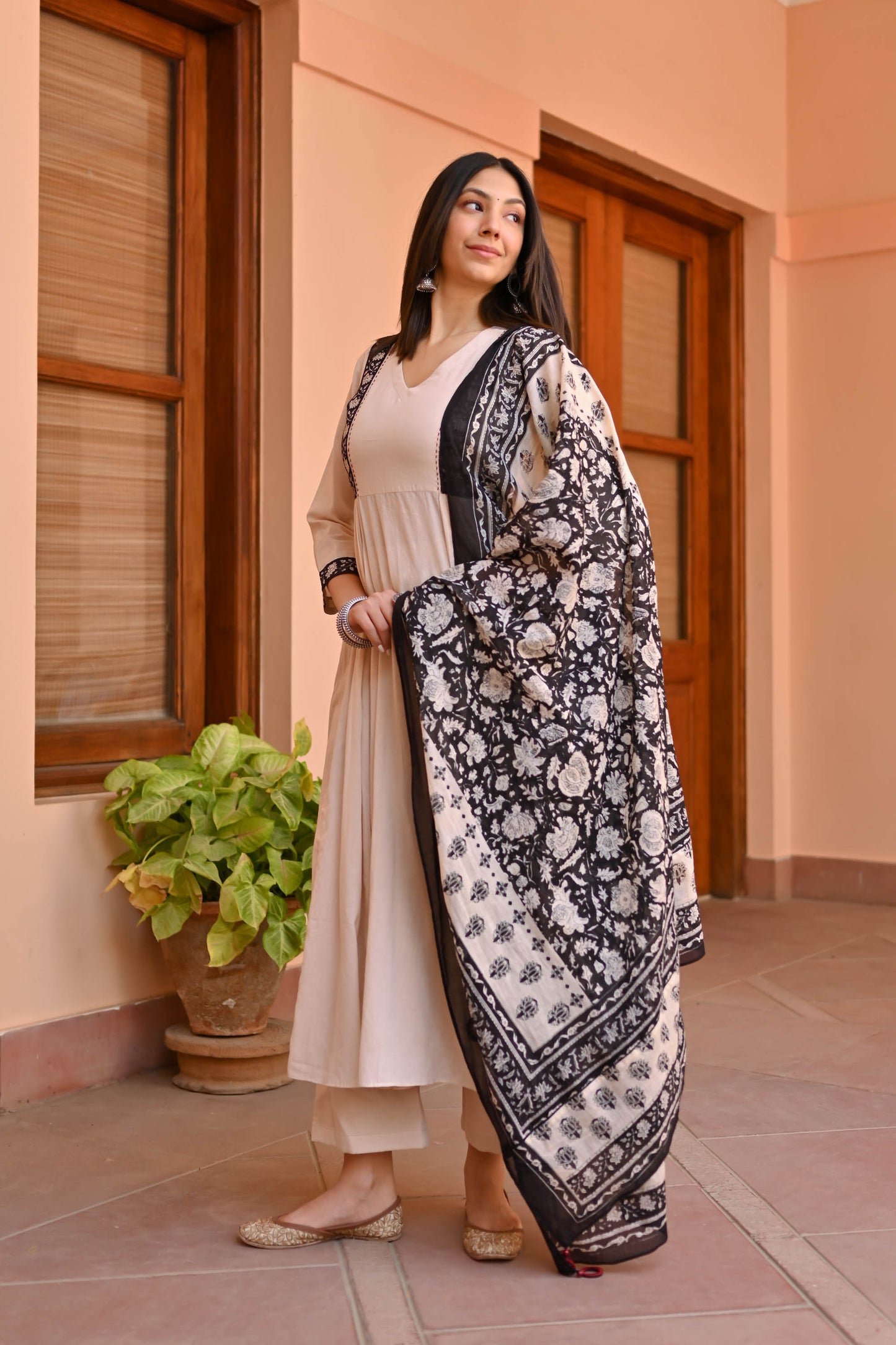 Rose Cotton Suit Set Trio