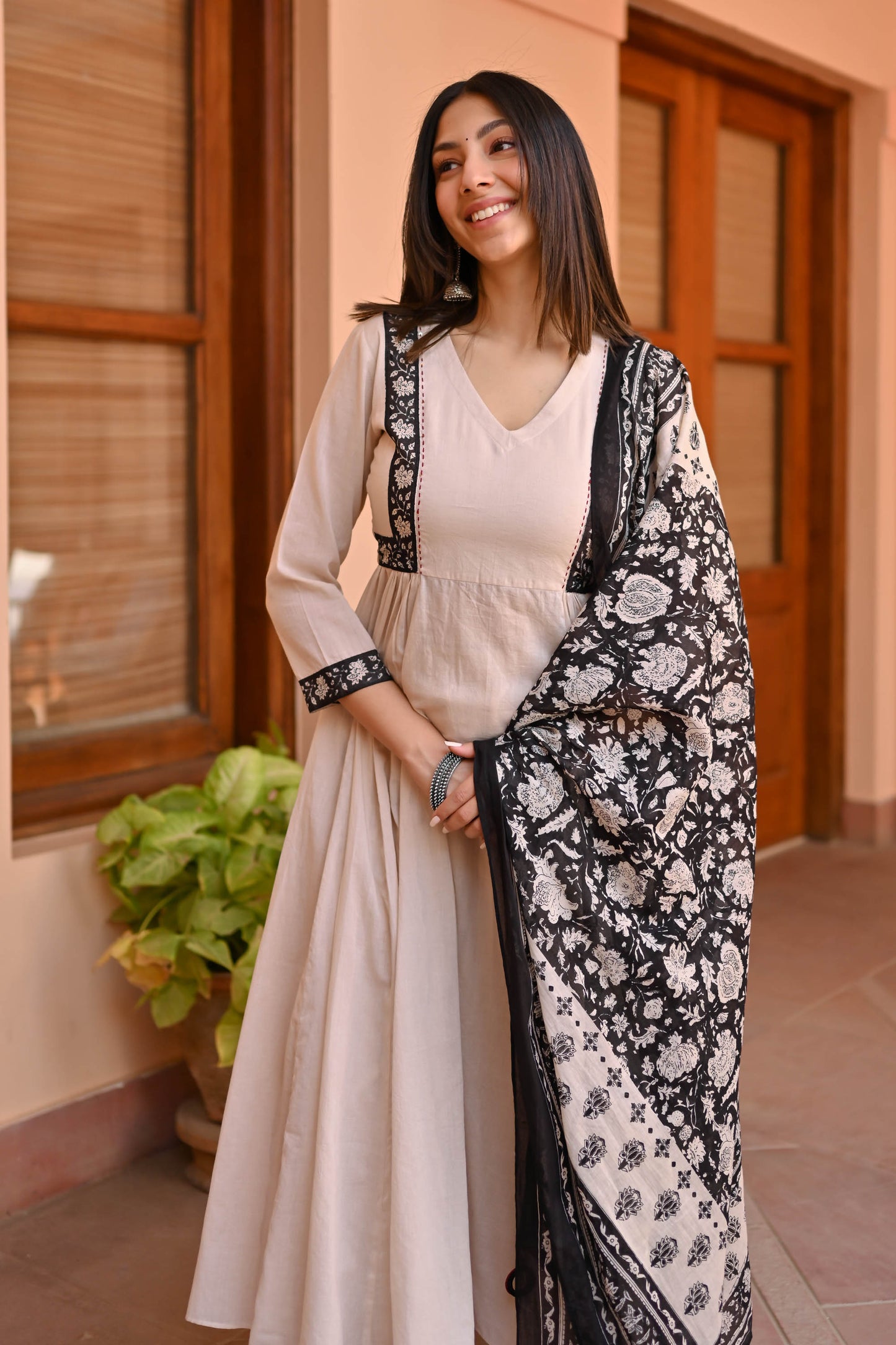 Rose Cotton Suit Set Trio