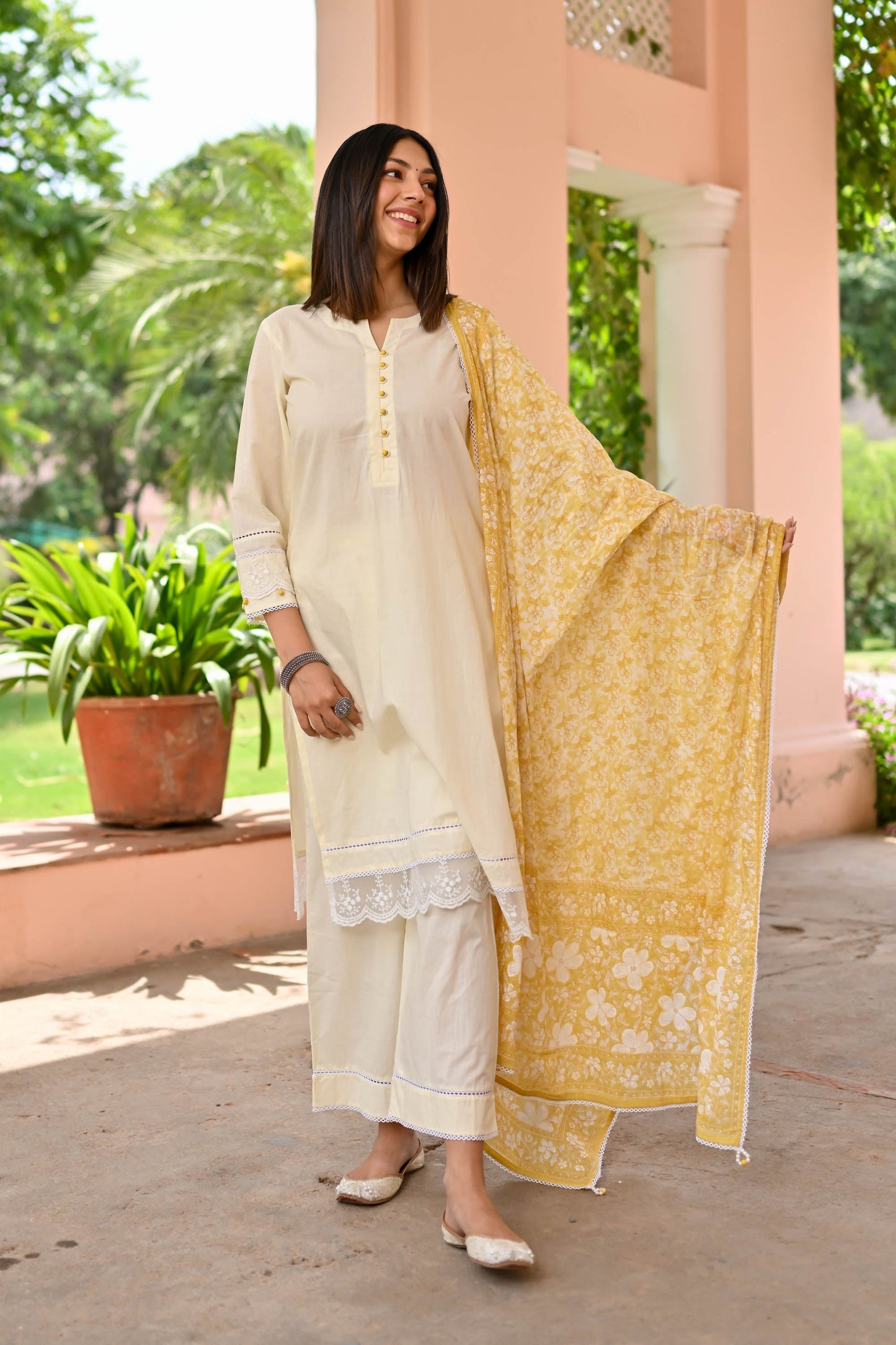 Niharika Trio Cotton Suit Set