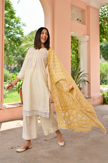 Niharika Trio Cotton Suit Set