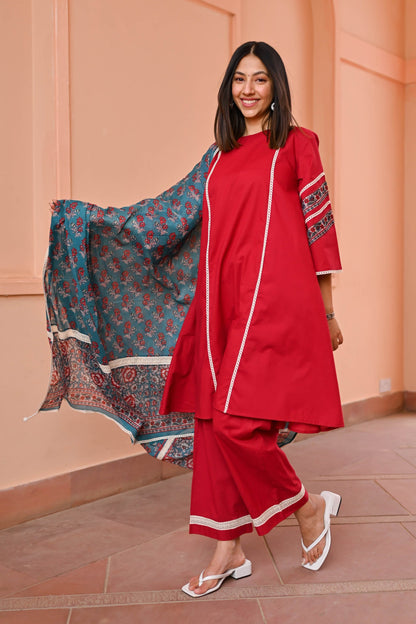 Myra Cotton Suit Set Trio