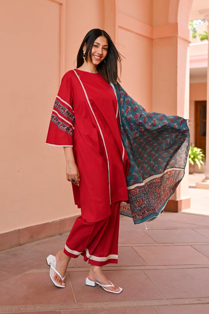 Myra Cotton Suit Set Trio