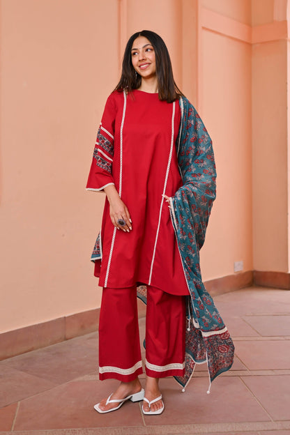 Myra Cotton Suit Set Trio