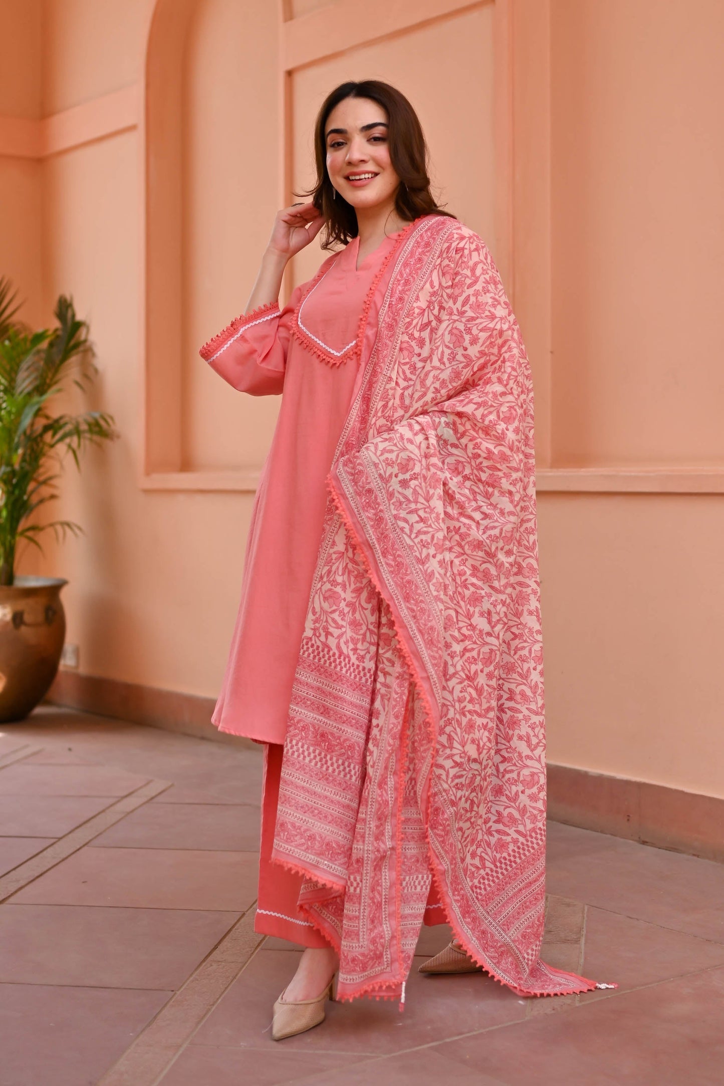 Devina Cotton Suit Set Trio