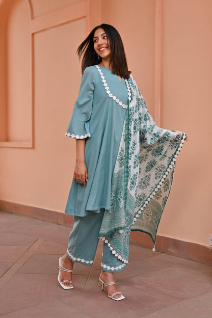 Padma Trio Cotton Suit Set