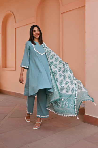 Padma Trio Cotton Suit Set