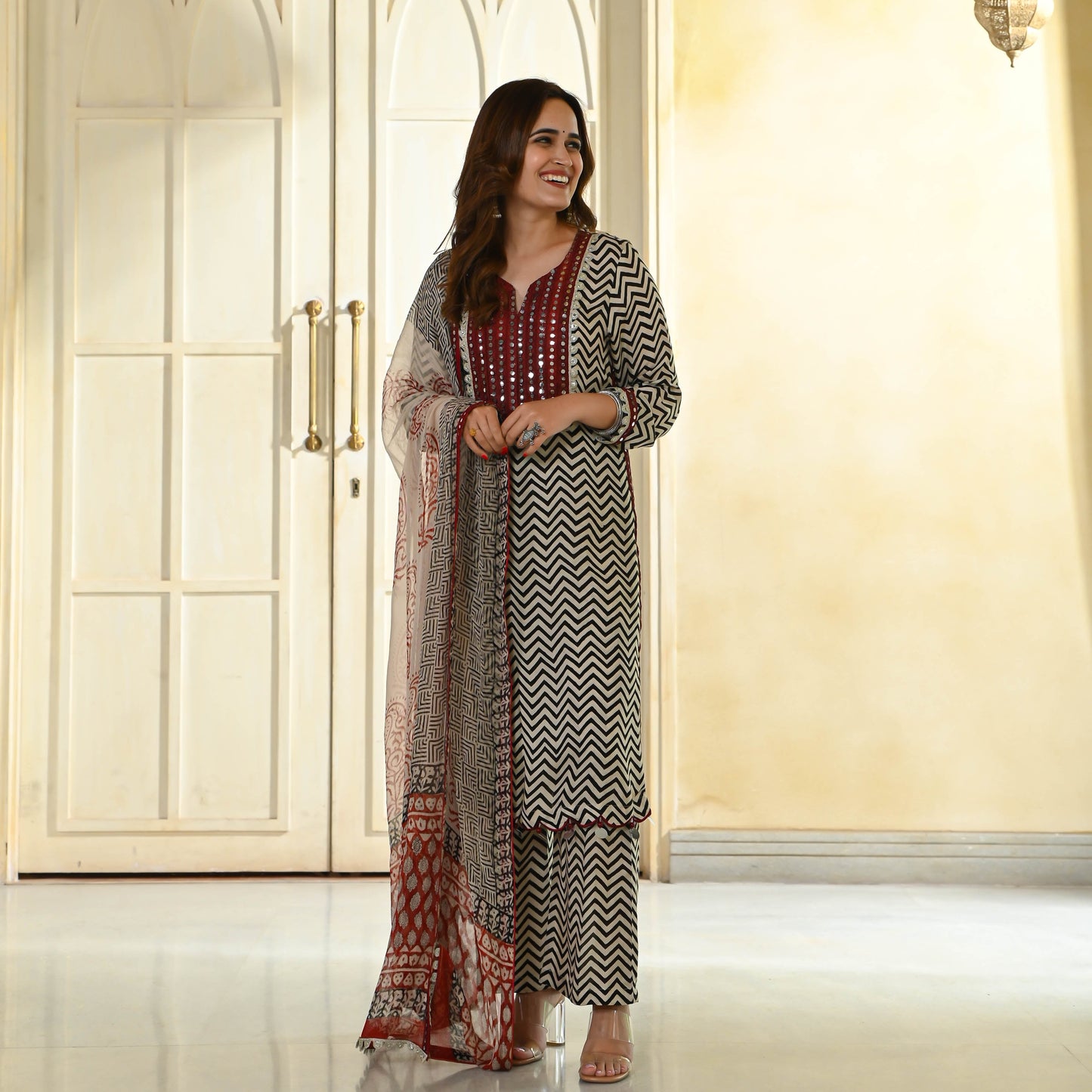 Stripes Natural Dye Suit Set