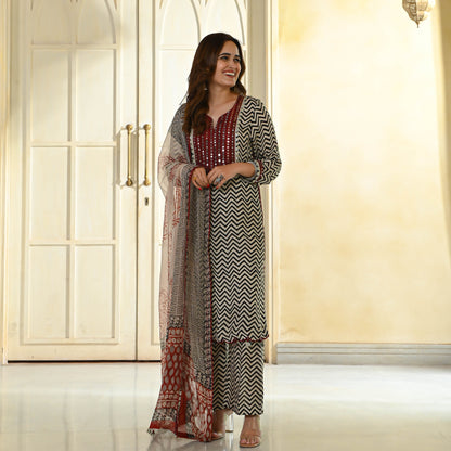Stripes Natural Dye Suit Set