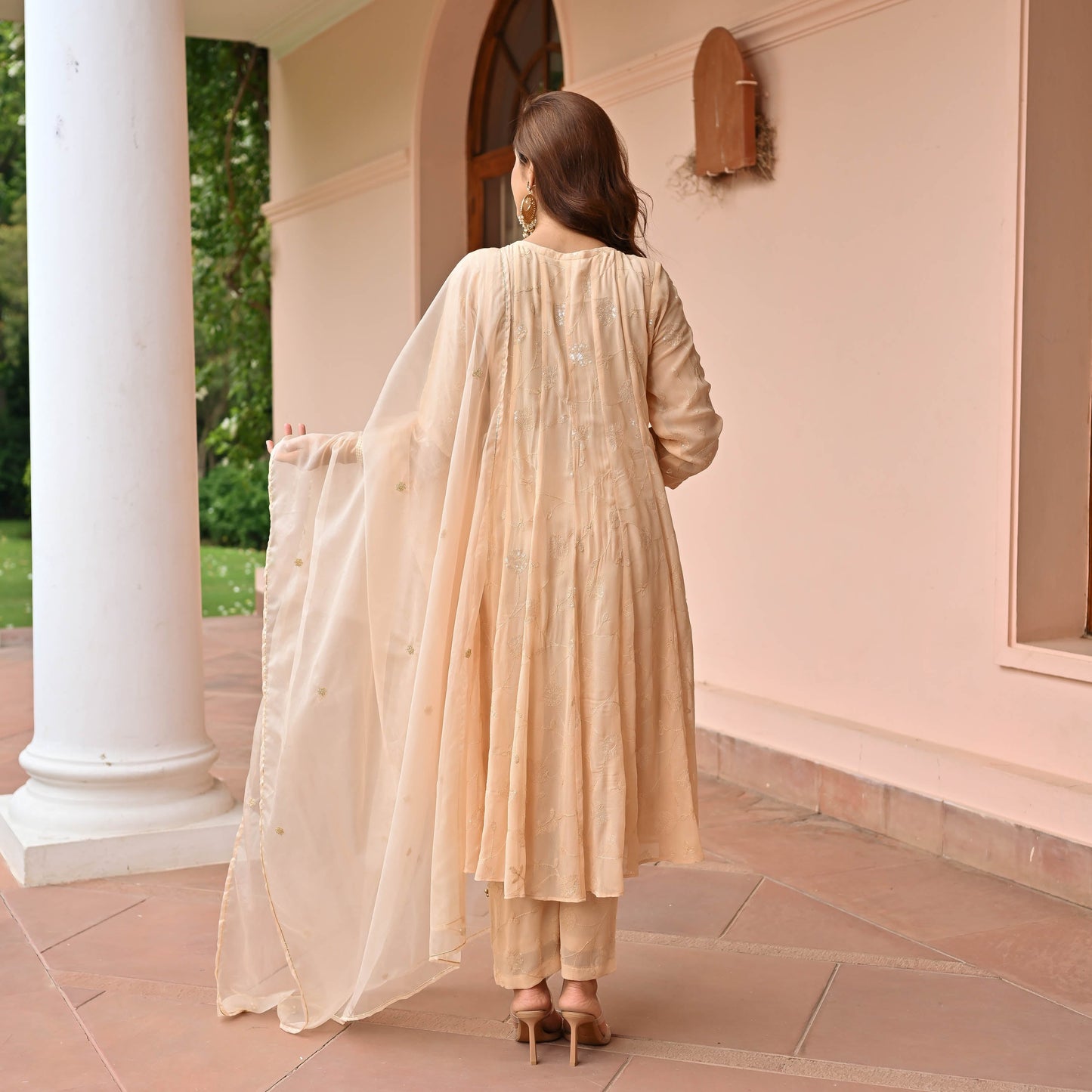 Elegance Georgette Embroidered Suit Set