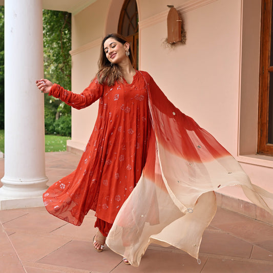 Horizon Georgette Embroidered Suit Set
