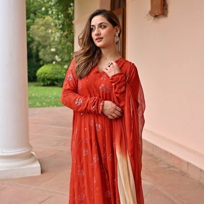 Horizon Georgette Embroidered Suit Set