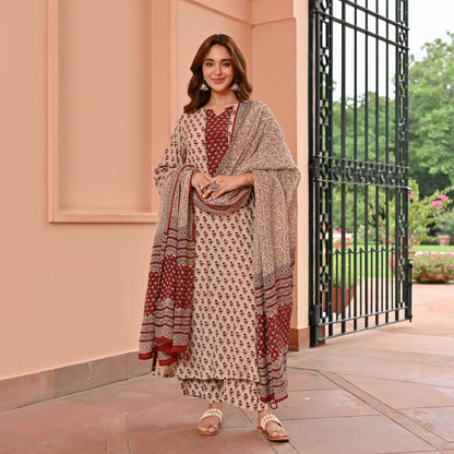 Delight Handblock Suit Set