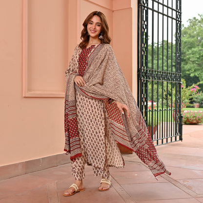 Delight Handblock Suit Set