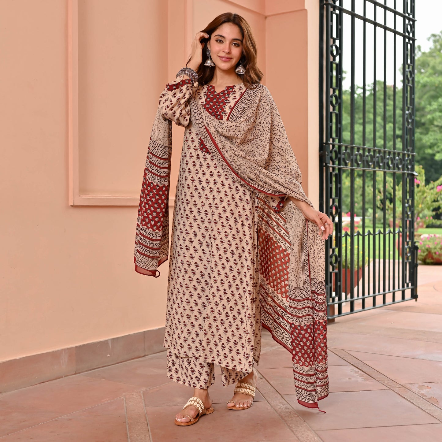 Delight Handblock Suit Set