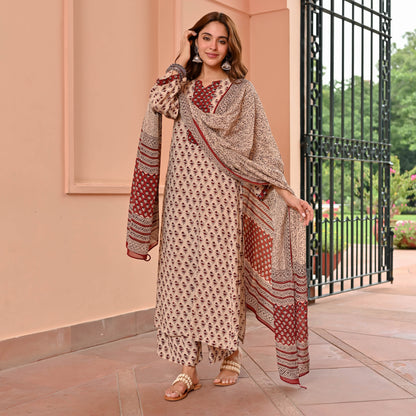 Delight Handblock Suit Set