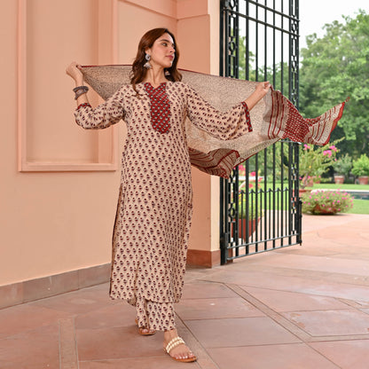 Delight Handblock Suit Set