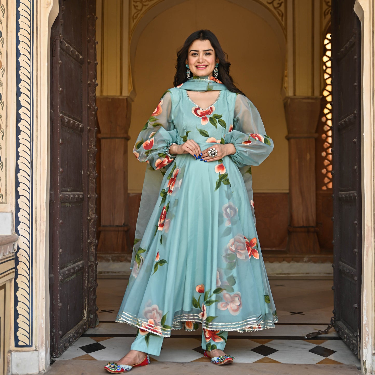 Dhara Handpainted Suit Set
