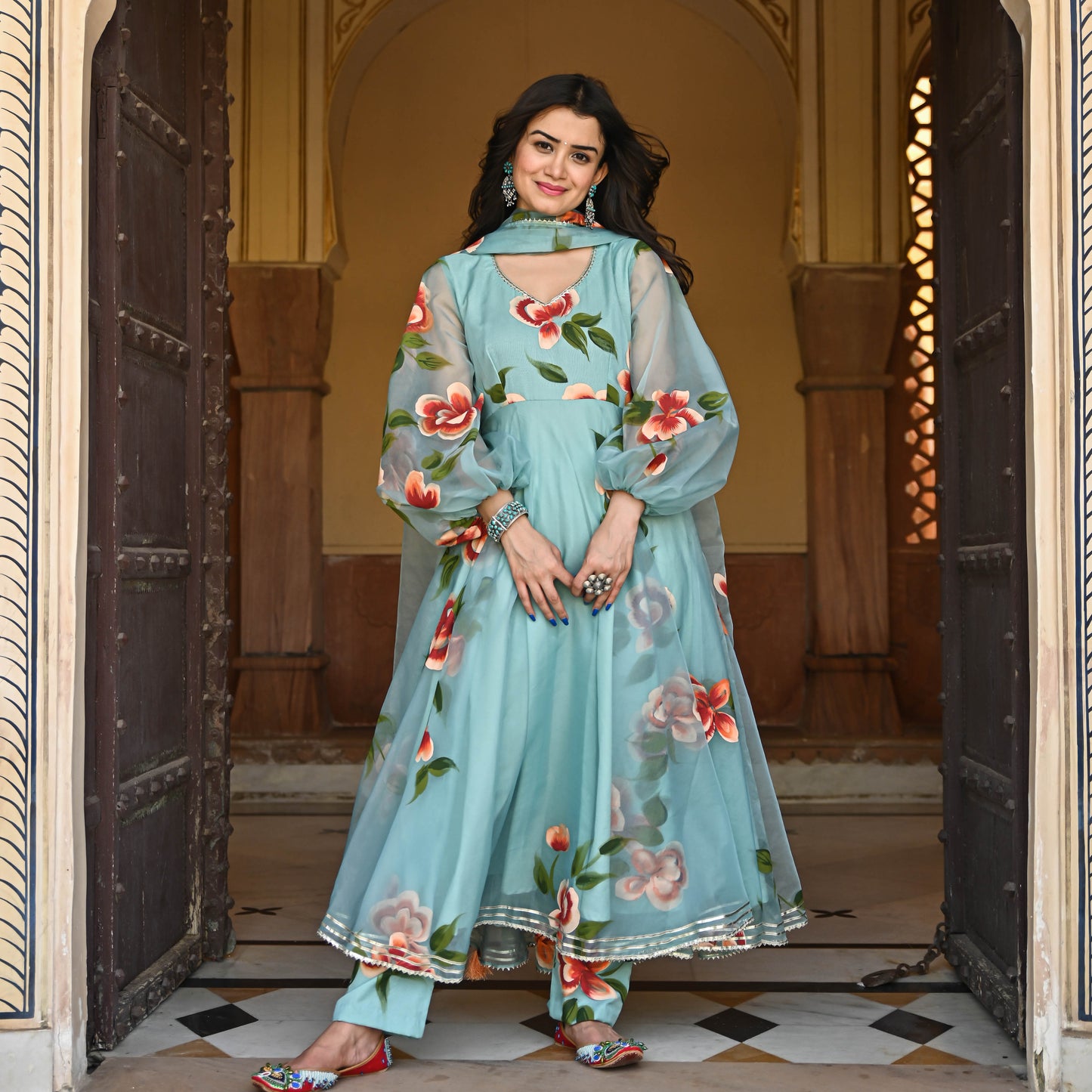 Dhara Handpainted Suit Set