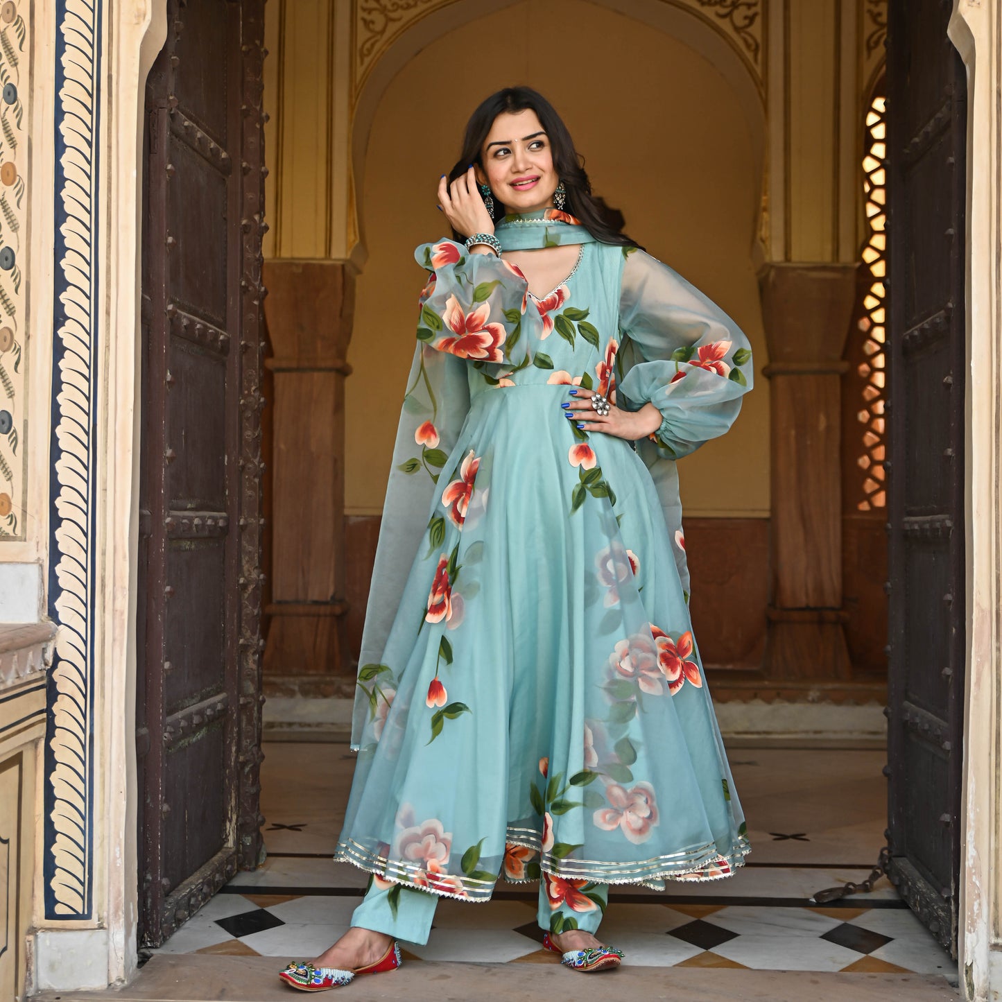 Dhara Handpainted Suit Set