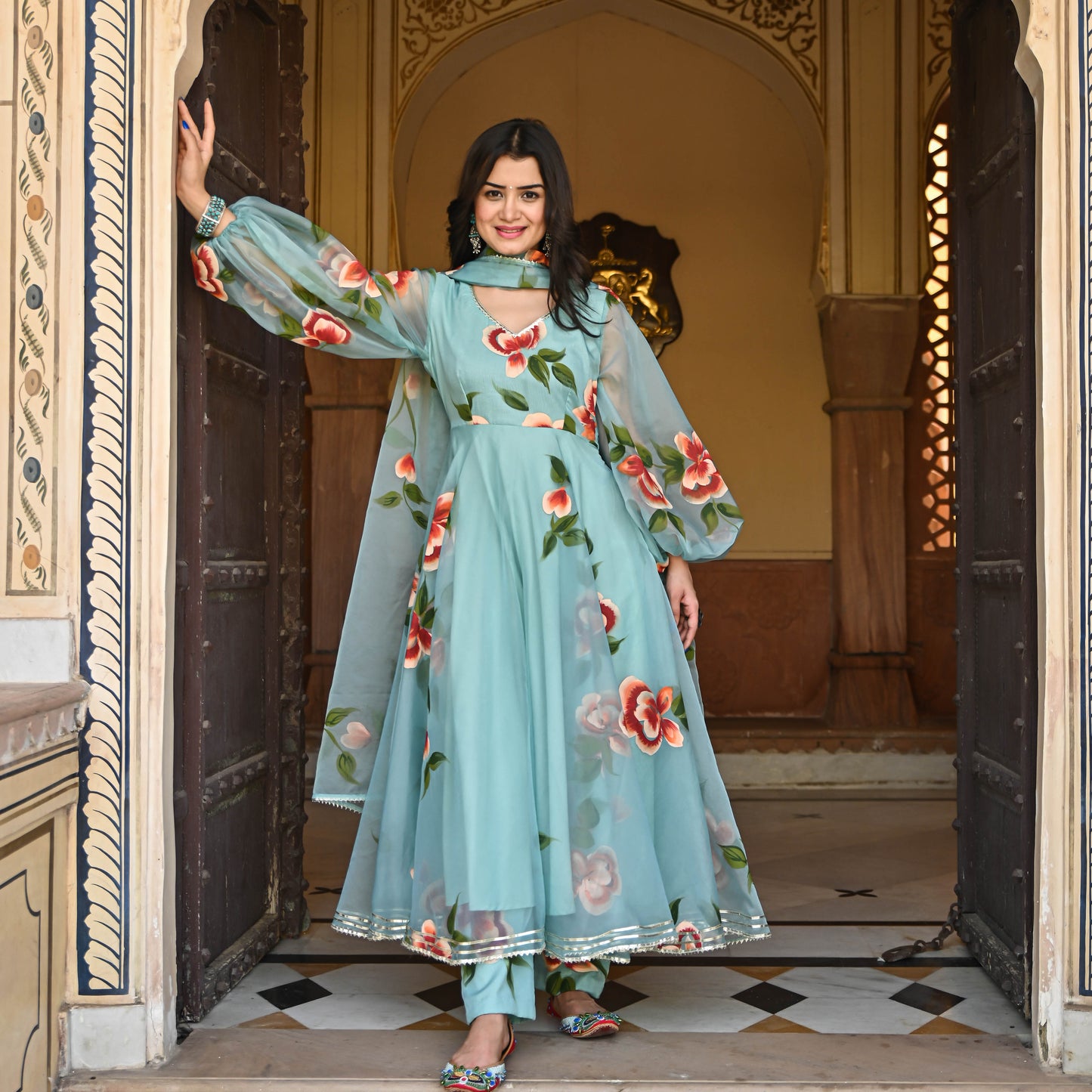 Dhara Handpainted Suit Set