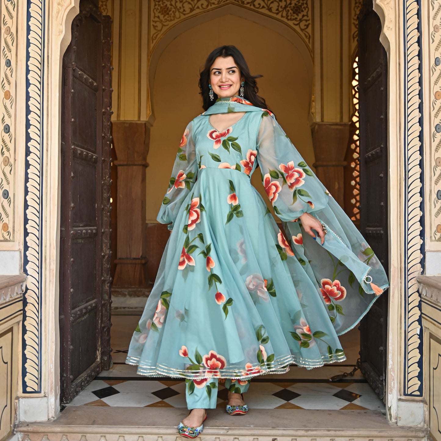 Dhara Handpainted Suit Set