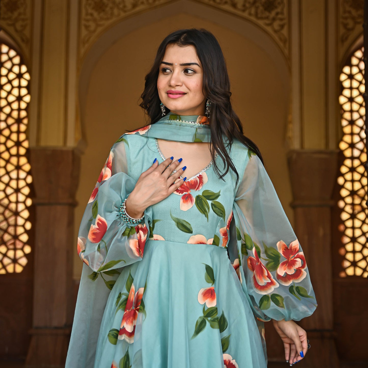 Dhara Handpainted Suit Set
