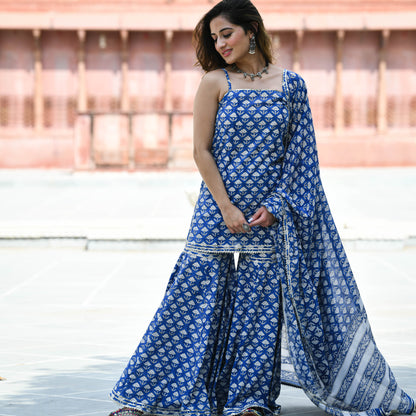 Sakhi Fashions Sitara Handblock Printed Suit Set