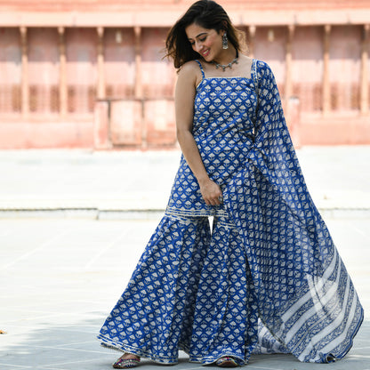 Sakhi Fashions Sitara Handblock Printed Suit Set