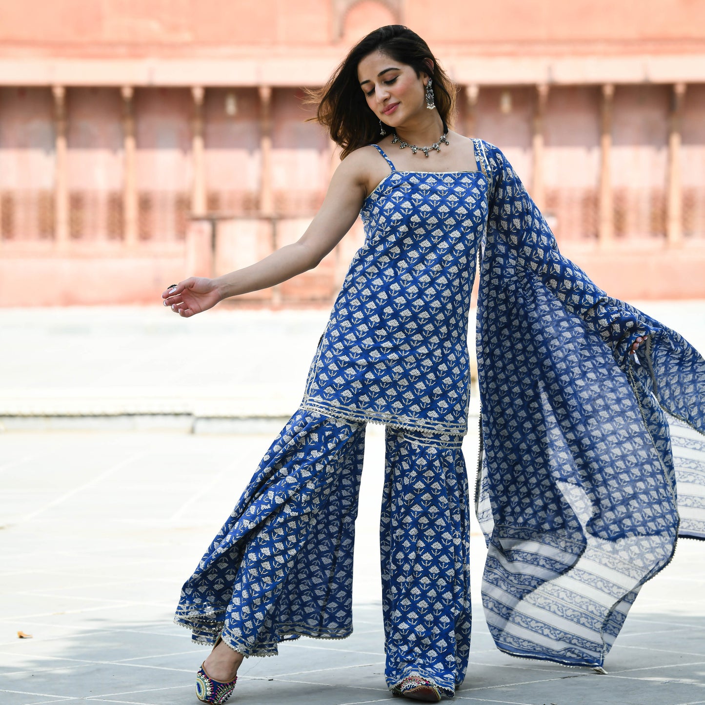 Sakhi Fashions Sitara Handblock Printed Suit Set