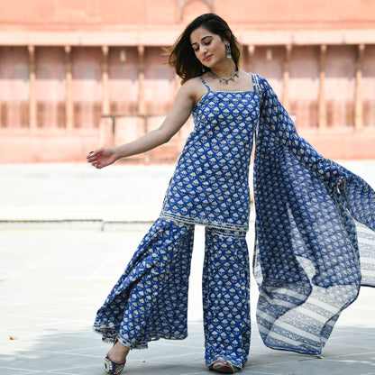 Sakhi Fashions Sitara Handblock Printed Suit Set